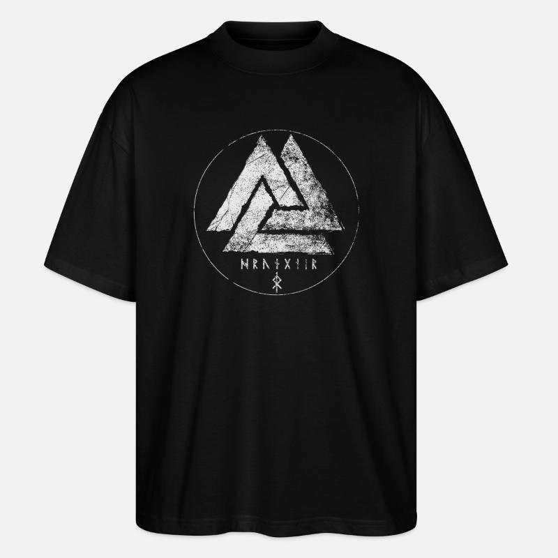 Valknut Symbol - Stanley/Stella Oversized Unisex Bio T-Shirt Blaster 2.0 - Schwarz