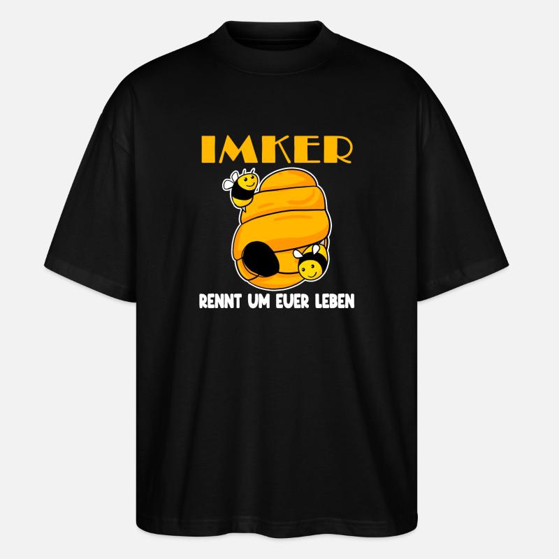 Imker Imkerei Honig Bienen - Stanley/Stella Oversized Unisex Bio T-Shirt Blaster 2.0 - Schwarz