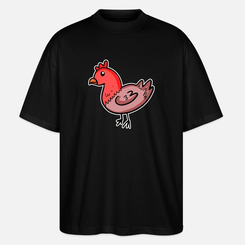 Chicken Comic - Stanley/Stella Oversized Unisex Organic T-shirt Blaster 2.0 - black