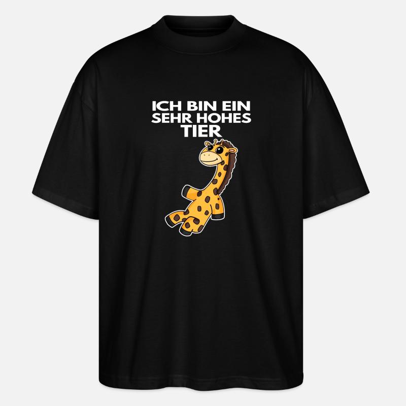 Teamleiter Giraffe - Stanley/Stella Oversized Unisex Bio T-Shirt Blaster 2.0 - Schwarz