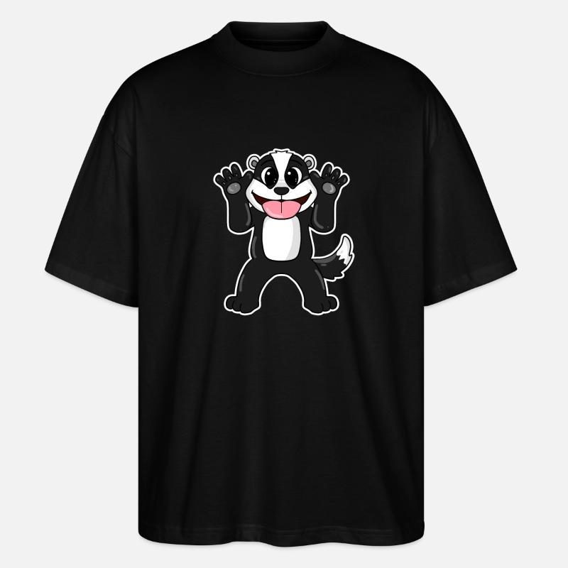 Badger Badger - Stanley/Stella Oversized Unisex Organic T-shirt Blaster 2.0 - black
