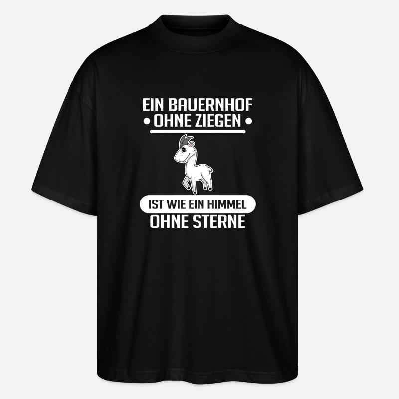 Ziege Ziegenbock Bock - Stanley/Stella Oversized Unisex Bio T-Shirt Blaster 2.0 - Schwarz