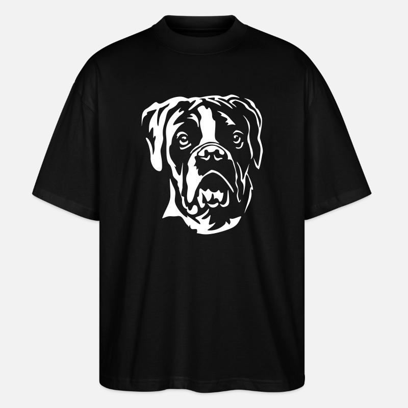 Boxer Kopf "Black Edition" - Stanley/Stella Oversized Unisex Bio T-Shirt Blaster 2.0 - Schwarz