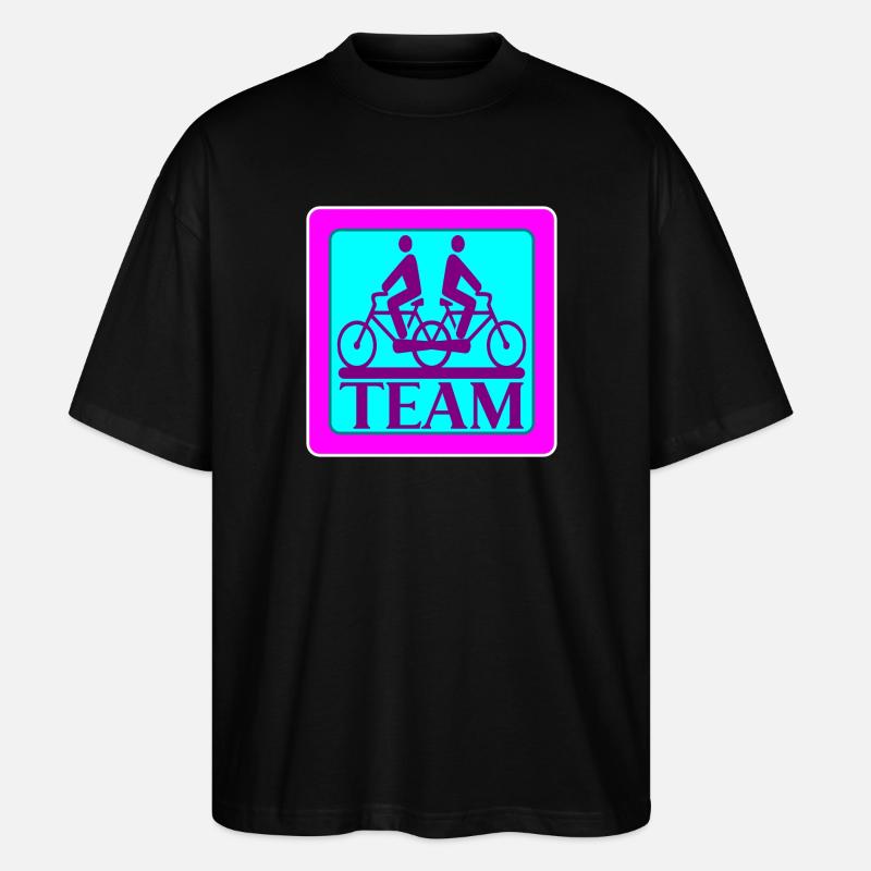 TEAM PROBLEMS - BICYCLE - STRATEGY - Stanley/Stella Oversized Unisex Organic T-shirt Blaster 2.0 - black