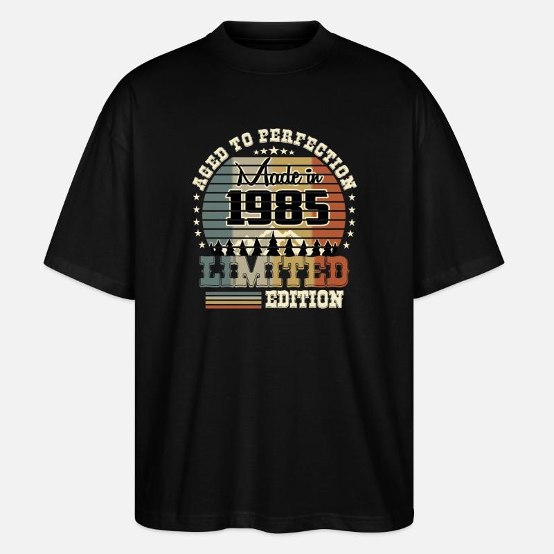 Édition limitée 1985 - T-shirt bio Blaster 2.0 coupe oversize Stanley/Stella Unisexe - noir