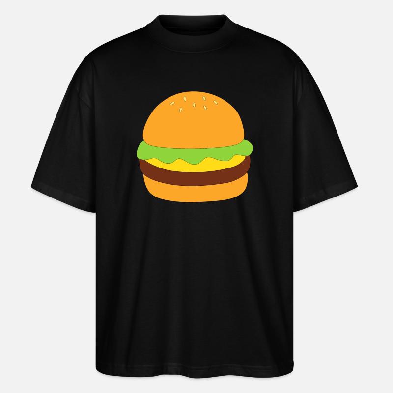 Burgers, restauration rapide, manger, cuisiner - T-shirt bio Blaster 2.0 coupe oversize Stanley/Stella Unisexe - noir