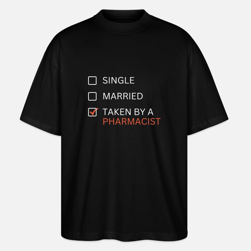 Marié à une pharmacienne - T-shirt bio Blaster 2.0 coupe oversize Stanley/Stella Unisexe - noir