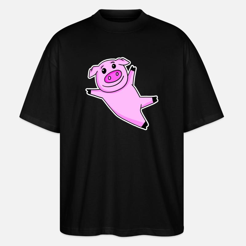 Cochon mignon - T-shirt bio Blaster 2.0 coupe oversize Stanley/Stella Unisexe - noir