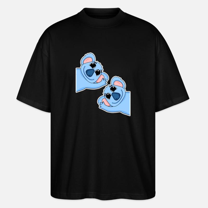 Koala Koalas - Stanley/Stella Oversized Unisex Organic T-shirt Blaster 2.0 - black
