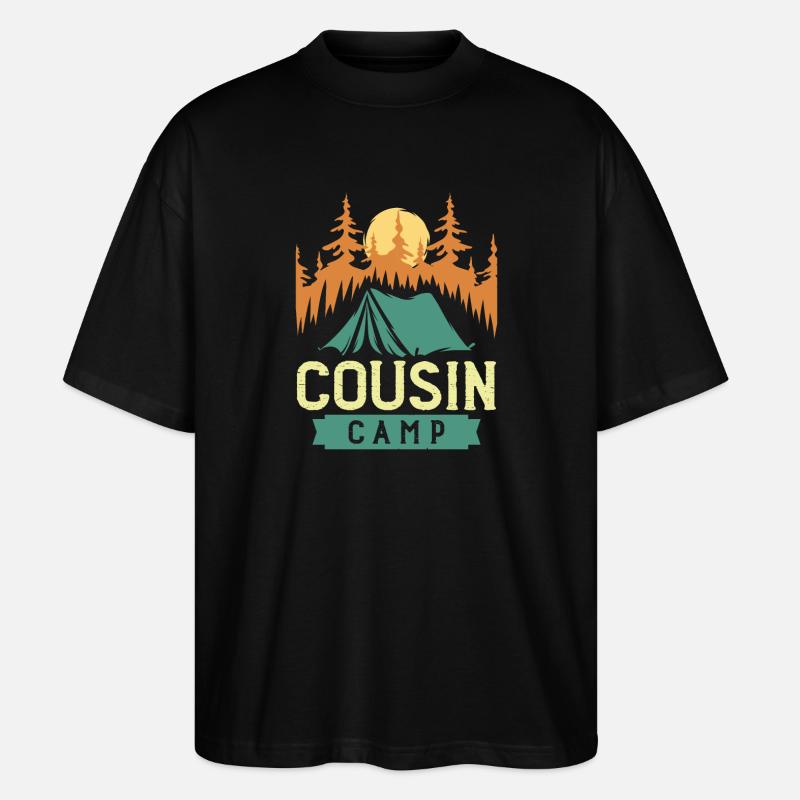 Cousin camp - Stanley/Stella Oversized Unisex Bio T-Shirt Blaster 2.0 - Schwarz