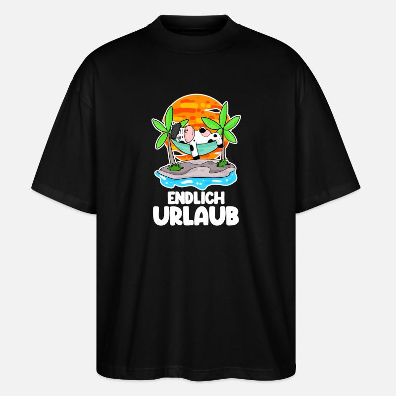 Urlaub - Stanley/Stella Oversized Unisex Bio T-Shirt Blaster 2.0 - Schwarz