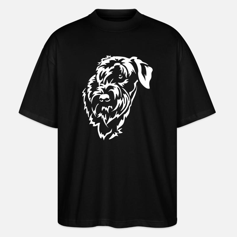 Schnauzer tête « Black Edition » - T-shirt bio Blaster 2.0 coupe oversize Stanley/Stella Unisexe - noir