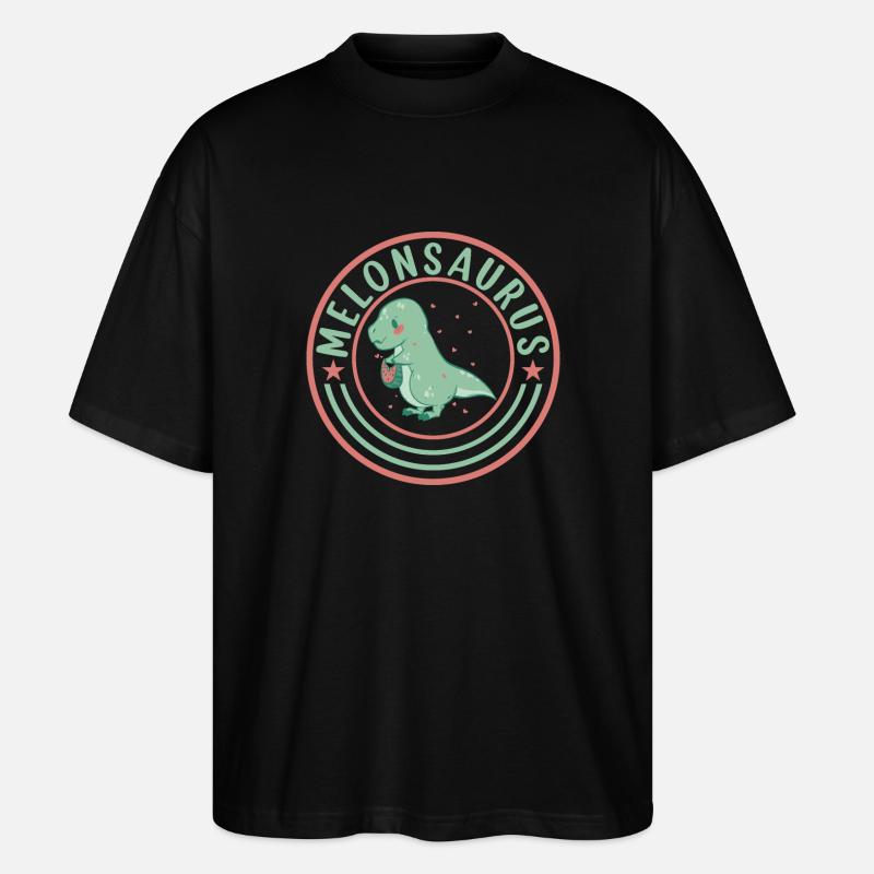 Watermelonsaurus Vegetarischer T Rex - Stanley/Stella Oversized Unisex Bio T-Shirt Blaster 2.0 - Schwarz