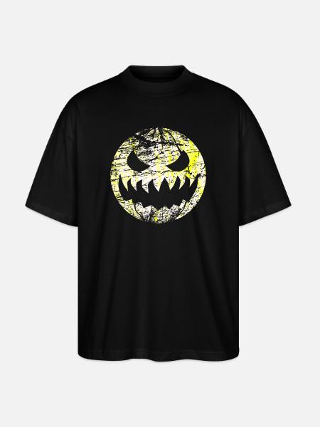 Halloween grimace monster as moon - Stanley/Stella Oversized Unisex Organic T-shirt Blaster 2.0 - black