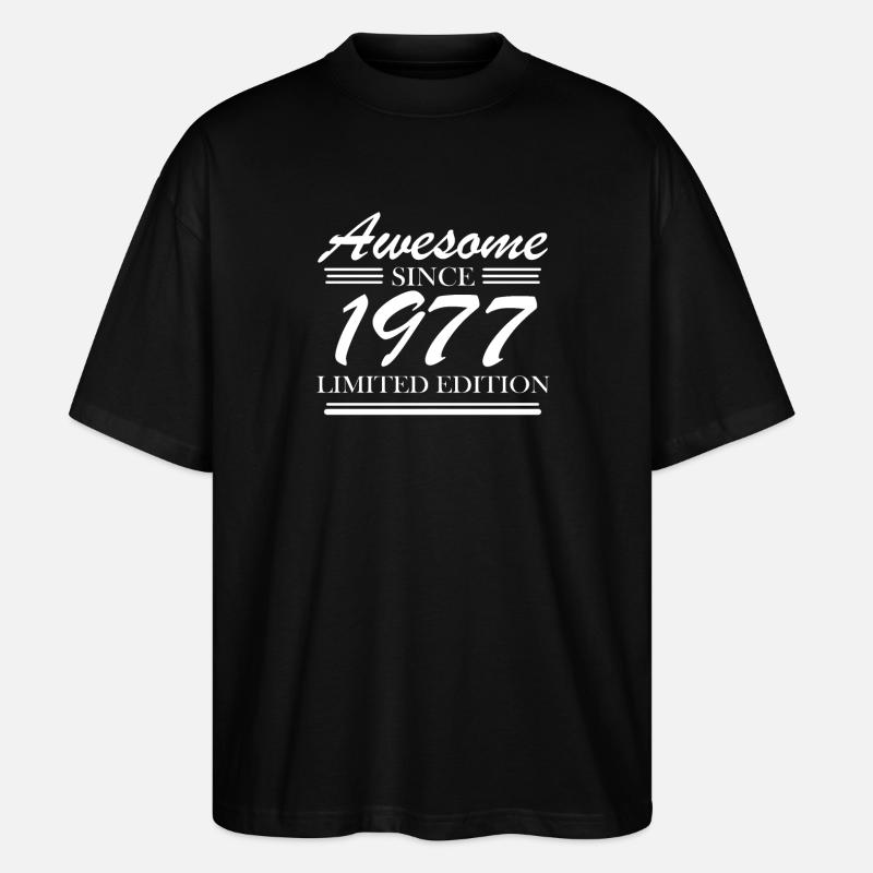1977 - Né en 1977 - T-shirt bio Blaster 2.0 coupe oversize Stanley/Stella Unisexe - noir