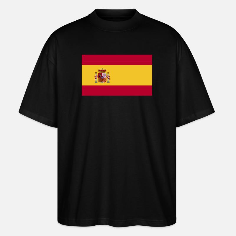 Spanien Flagge - Stanley/Stella Oversized Unisex Bio T-Shirt Blaster 2.0 - Schwarz