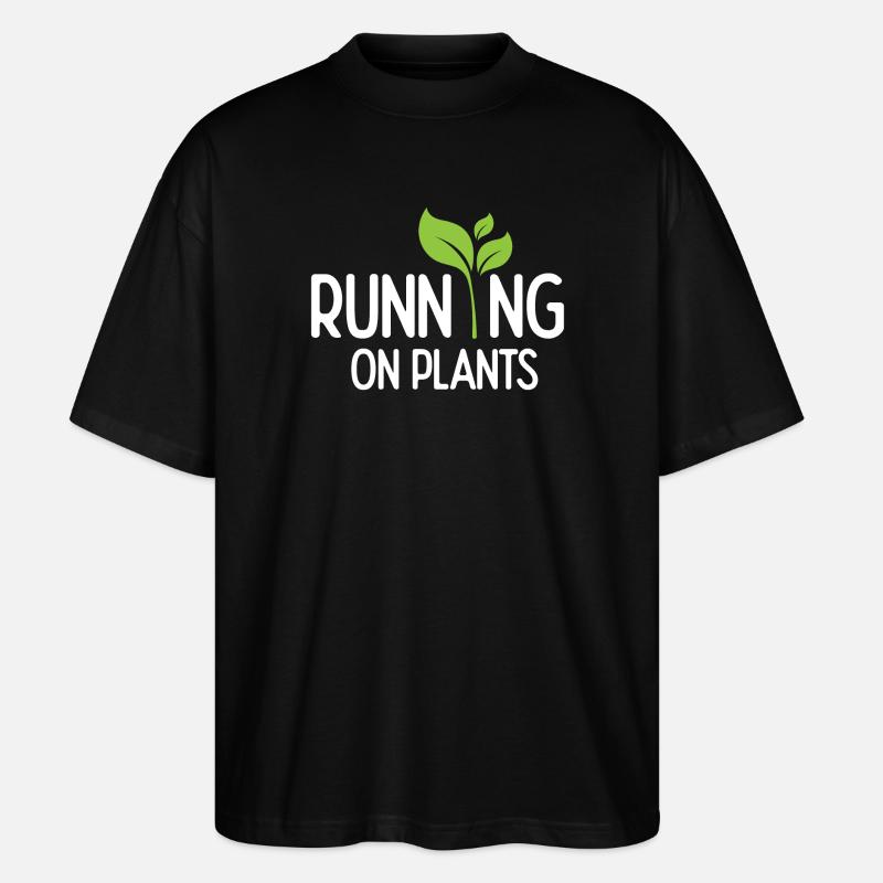 Running On Plants - Stanley/Stella Oversized Unisex Organic T-shirt Blaster 2.0 - black