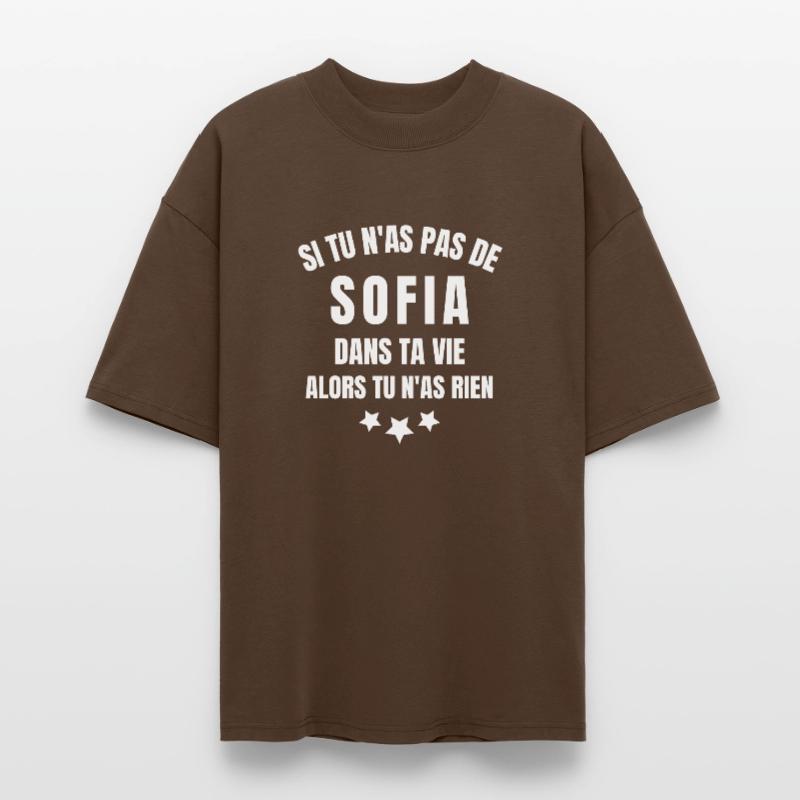 Sofia, prénom Sofia, anniversaire Sofia T-shirt bio Blaster 2.0 coupe oversize Stanley/Stella Unisexe