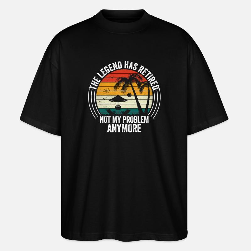 The legend has retired - Stanley/Stella Oversized Unisex Organic T-shirt Blaster 2.0 - black
