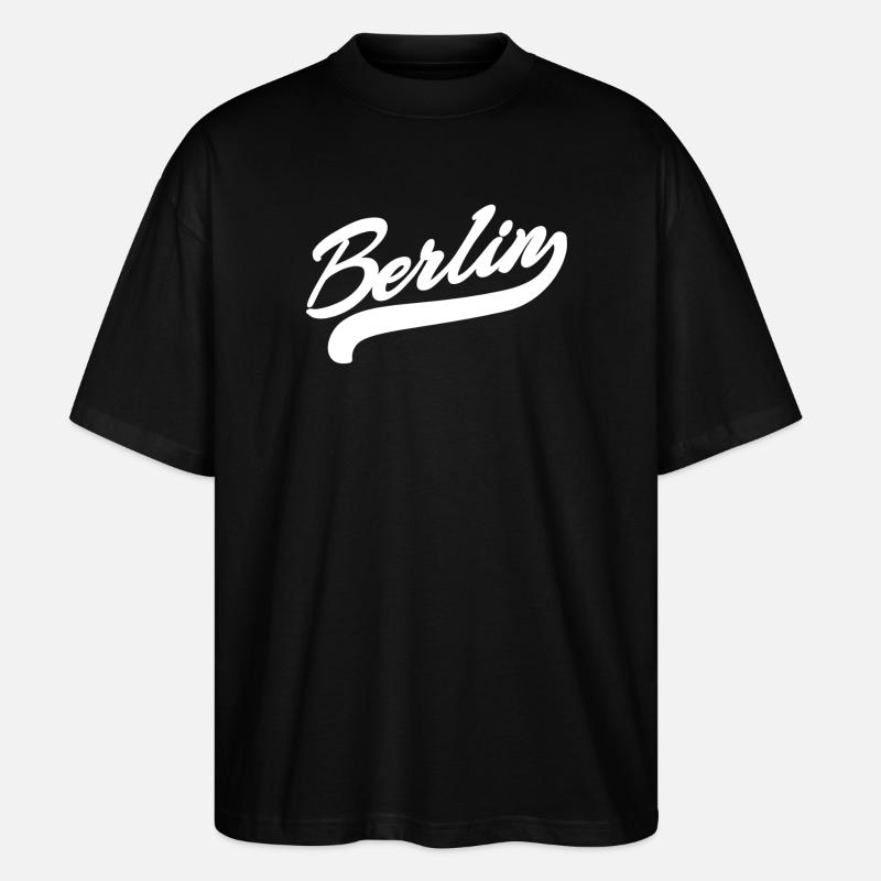 Berlin Rétro - T-shirt bio Blaster 2.0 coupe oversize Stanley/Stella Unisexe - noir