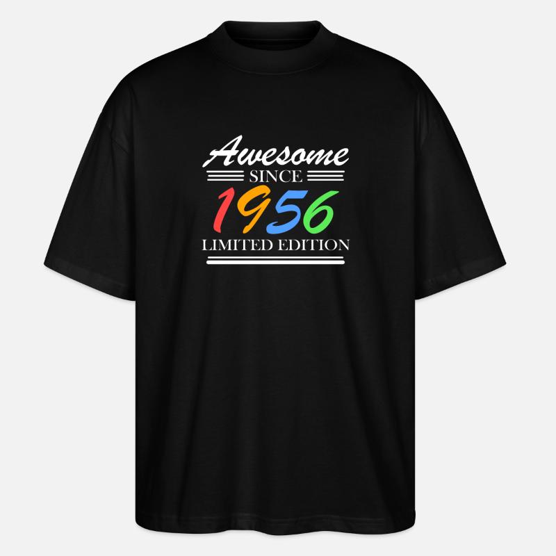 1956 - Né en 1956 - T-shirt bio Blaster 2.0 coupe oversize Stanley/Stella Unisexe - noir