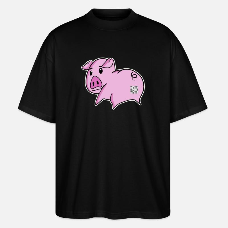 Pig Ass - Pig Butt - T-shirt bio Blaster 2.0 coupe oversize Stanley/Stella Unisexe - noir