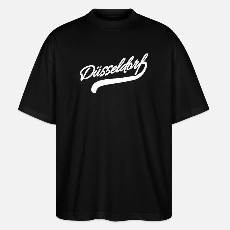 Düsseldorf Retro - Stanley/Stella Oversized Unisex Bio T-Shirt Blaster 2.0 - Schwarz