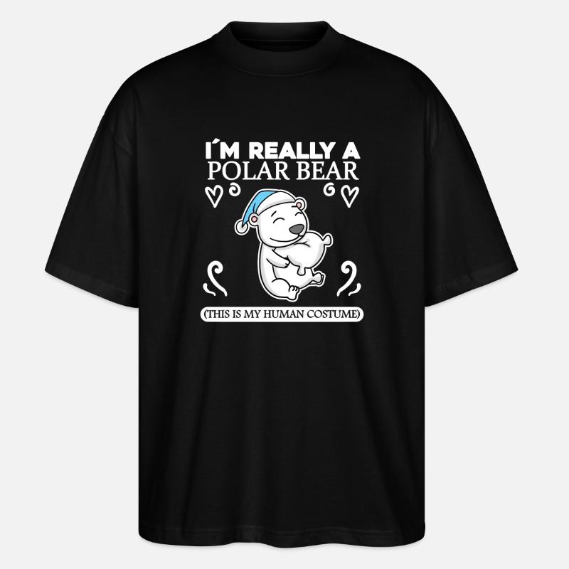 Polar bear - Stanley/Stella Oversized Unisex Organic T-shirt Blaster 2.0 - black