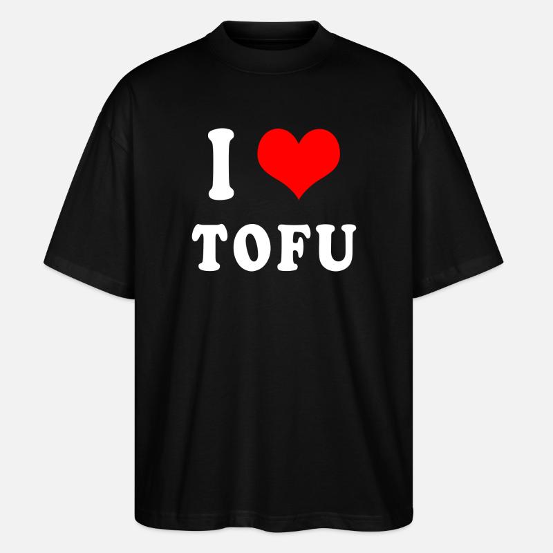 Ich liebe Tofu - Stanley/Stella Oversized Unisex Bio T-Shirt Blaster 2.0 - Schwarz