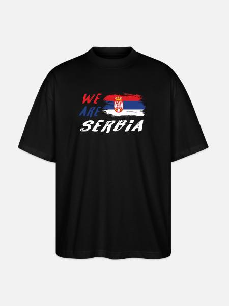 Wir sind Serbien - Stanley/Stella Oversized Unisex Bio T-Shirt Blaster 2.0 - Schwarz