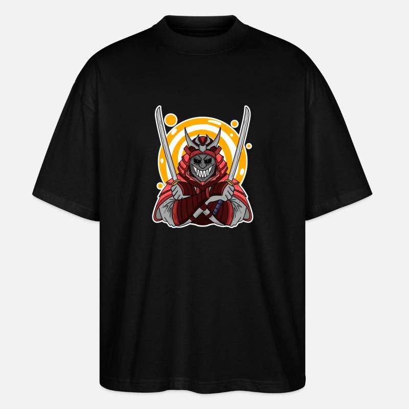 Samurai motif - Stanley/Stella Oversized Unisex Organic T-shirt Blaster 2.0 - black
