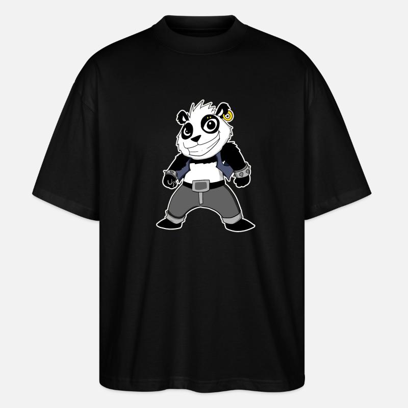 Cool Panda - T-shirt bio Blaster 2.0 coupe oversize Stanley/Stella Unisexe - noir