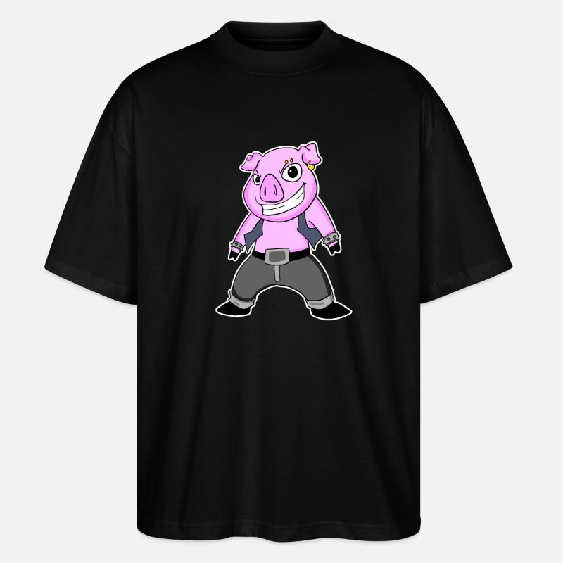 Cochon Cool - T-shirt bio Blaster 2.0 coupe oversize Stanley/Stella Unisexe - noir