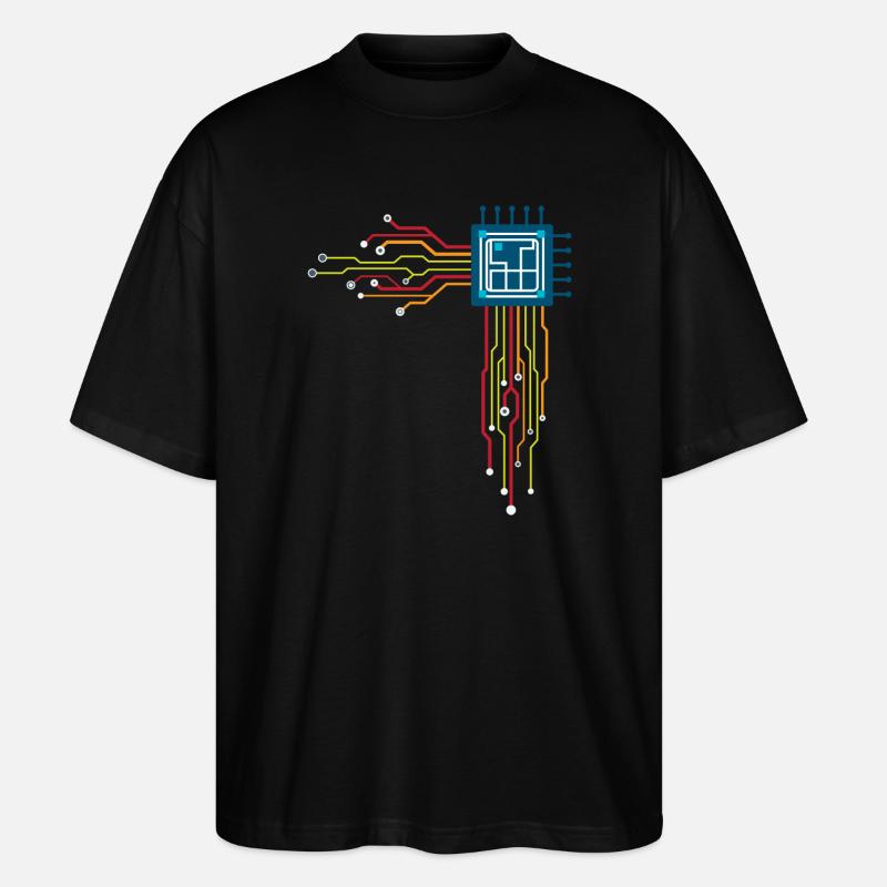 Computer chip - Creative illustration - Stanley/Stella Oversized Unisex Organic T-shirt Blaster 2.0 - black