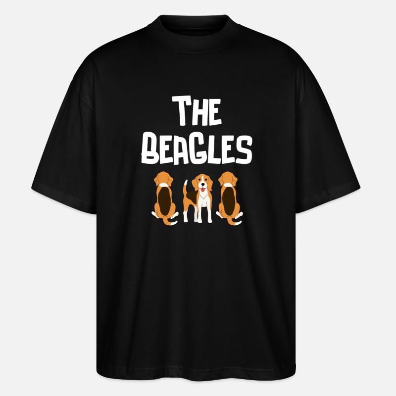 beagle, chasse, chien de chasse - T-shirt bio Blaster 2.0 coupe oversize Stanley/Stella Unisexe - noir