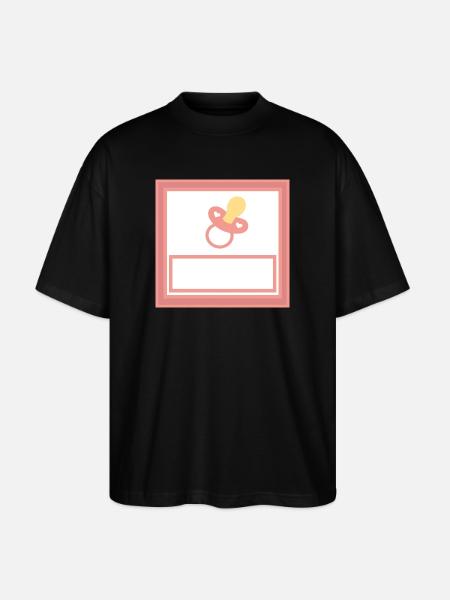 Personalize your own baby template - Stanley/Stella Oversized Unisex Organic T-shirt Blaster 2.0 - black