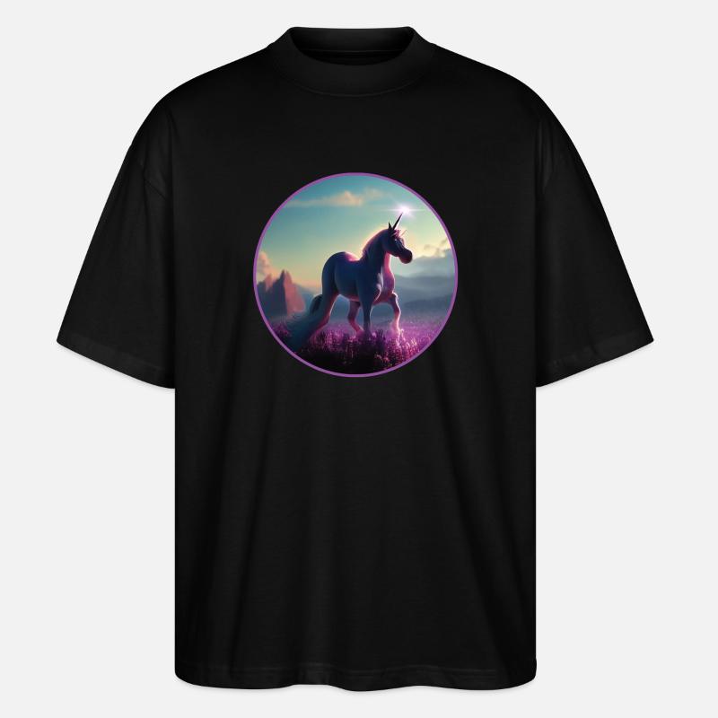 Einhorn - Stanley/Stella Oversized Unisex Bio T-Shirt Blaster 2.0 - Schwarz