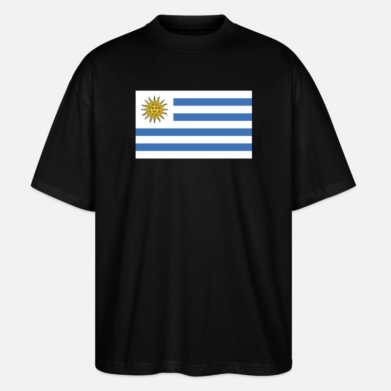 Drapeau national de l’Uruguay - T-shirt bio Blaster 2.0 coupe oversize Stanley/Stella Unisexe - noir