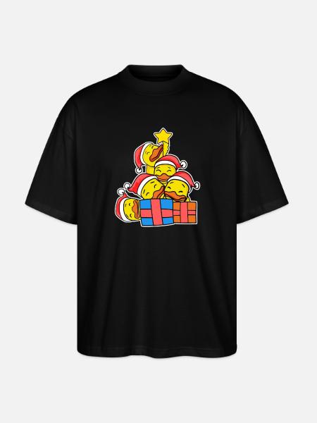 Christmas Christmas Tree Duck Ducks - Stanley/Stella Oversized Unisex Organic T-shirt Blaster 2.0 - black