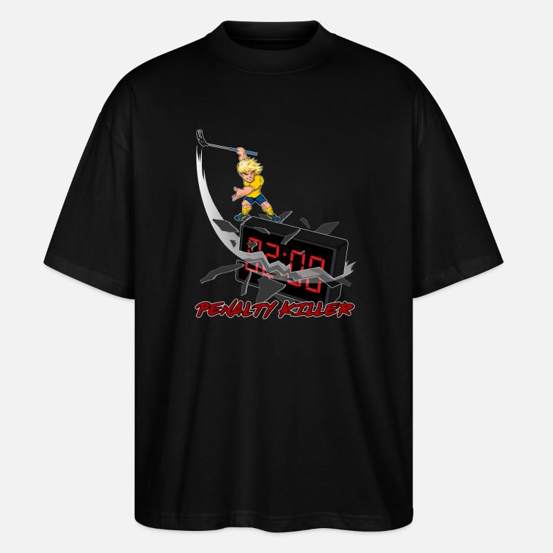 Penalty Killer Floorball v2-rouge - T-shirt bio Blaster 2.0 coupe oversize Stanley/Stella Unisexe - noir