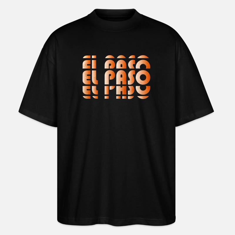 El Paso Gradient Grid - Stanley/Stella Oversized Unisex Organic T-shirt Blaster 2.0 - black