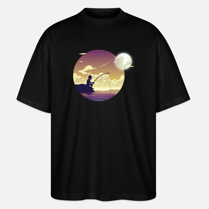 Mondscheinfischer - Stanley/Stella Oversized Unisex Bio T-Shirt Blaster 2.0 - Schwarz