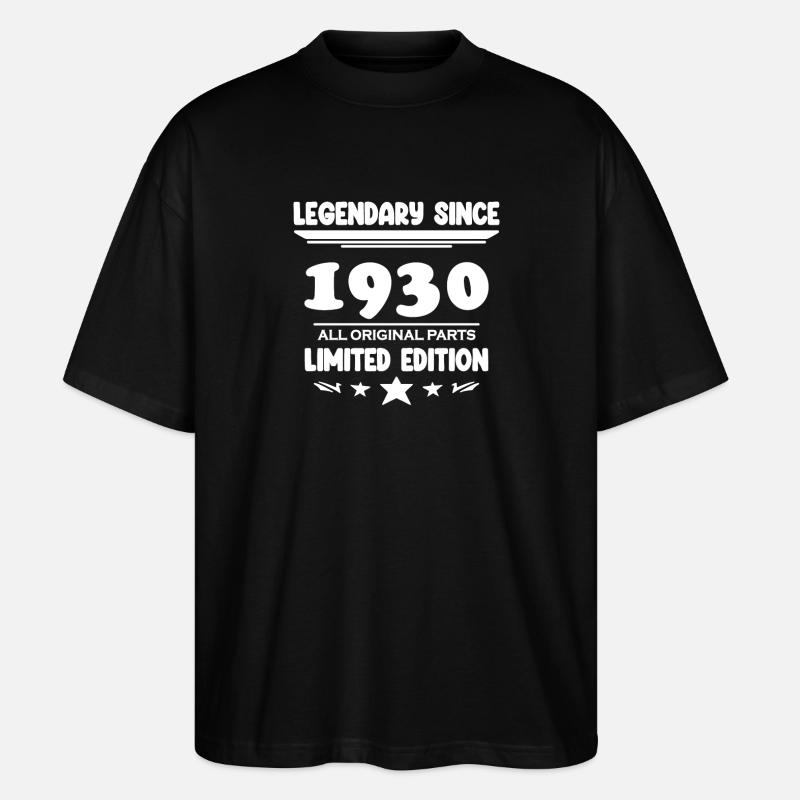 1930 - Born 1930 - Stanley/Stella Oversized Unisex Organic T-shirt Blaster 2.0 - black