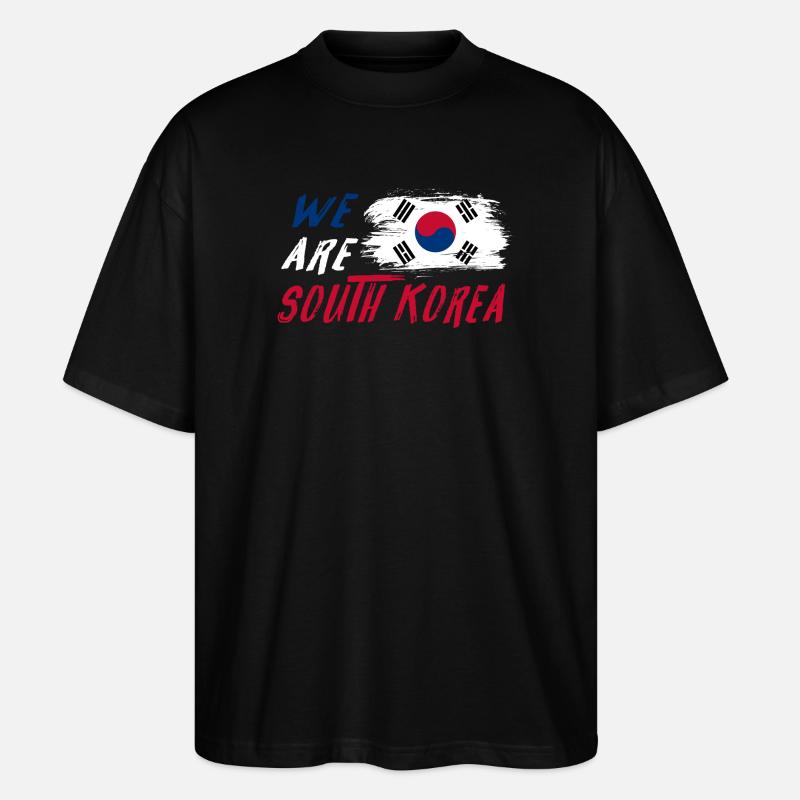 Wir sind Südkorea - Stanley/Stella Oversized Unisex Bio T-Shirt Blaster 2.0 - Schwarz