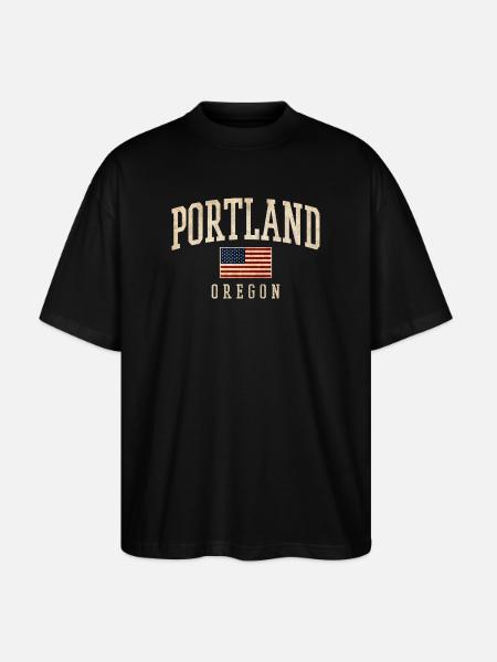 Portland Oregon USA - Stanley/Stella Oversized Unisex Organic T-shirt Blaster 2.0 - black