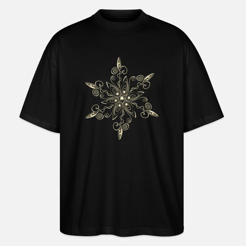 Cristal de glace Snowflake Star - T-shirt bio Blaster 2.0 coupe oversize Stanley/Stella Unisexe - noir