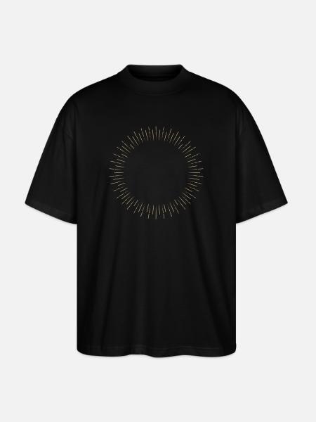 Golden Sun Ring Ray Frame - Stanley/Stella Oversized Unisex Organic T-shirt Blaster 2.0 - black
