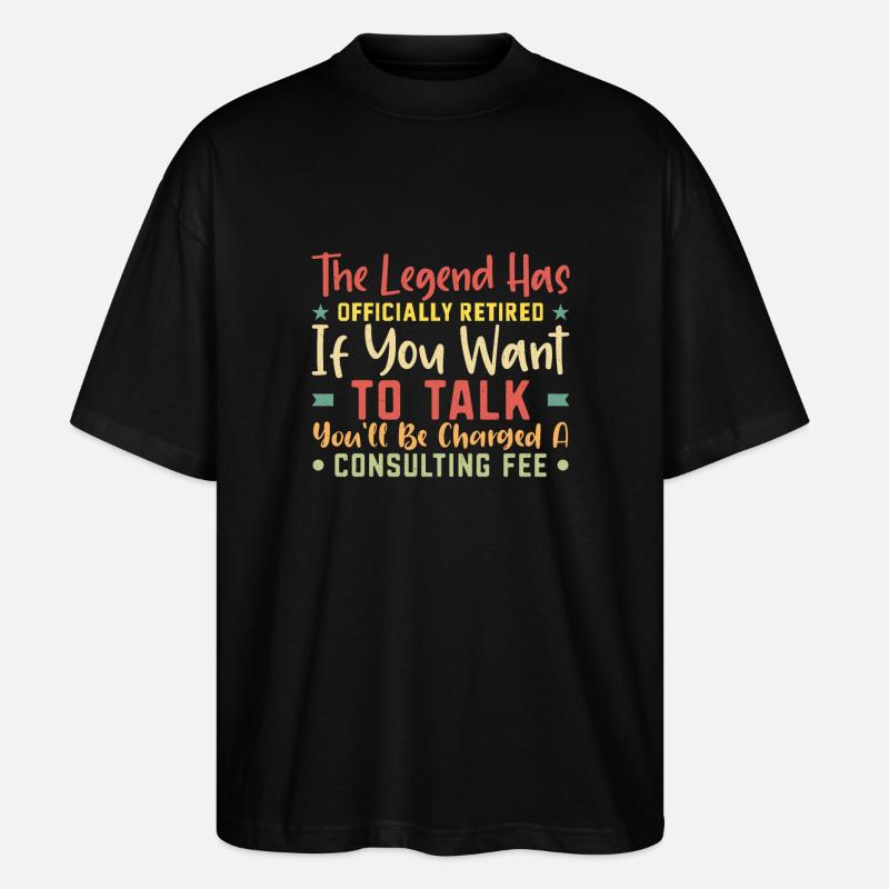 La légende est officiellement retirée - T-shirt bio Blaster 2.0 coupe oversize Stanley/Stella Unisexe - noir