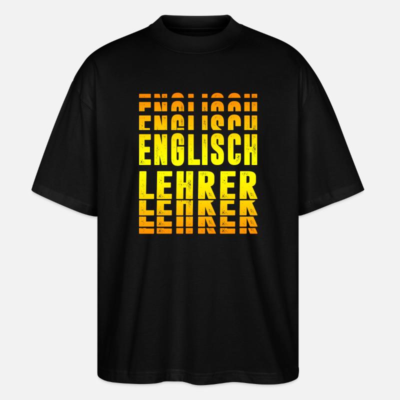 Conception de professeur d’anglais - T-shirt bio Blaster 2.0 coupe oversize Stanley/Stella Unisexe - noir