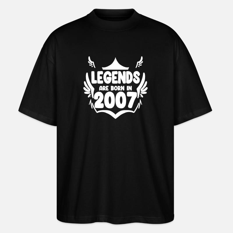 2007 - Né en 2007 - T-shirt bio Blaster 2.0 coupe oversize Stanley/Stella Unisexe - noir